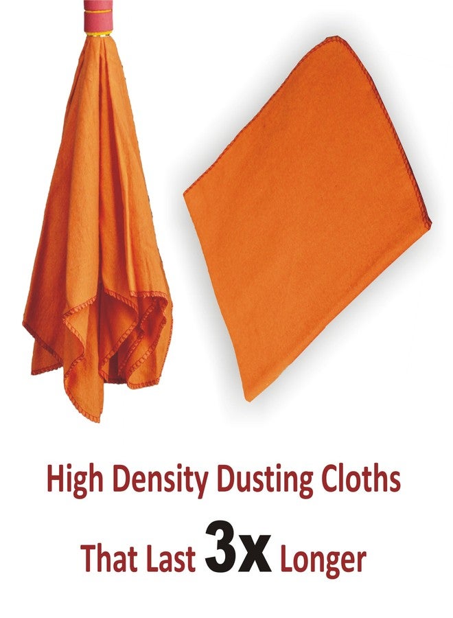 Vimal Dust Cleaning Combo Set of Golden Handle Duster Dust Mop (1 Pc) + Hi-Density Flannel Cloths (4 Pc) - Image 4